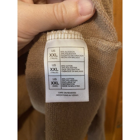 Disney Parks Hoodie Womens 2XL Walt World Brown Pullover Sweatshirt Mickey Logo - Picture 5 of 10